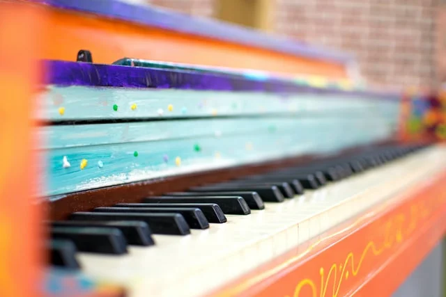 colourful piano