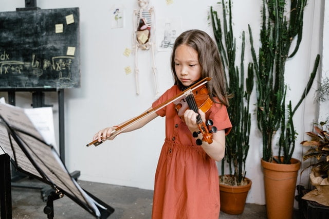 young violin student